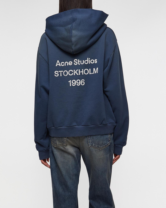 Acne Studios Hoodie Logo Blå XXS