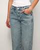 7 For All Mankind TESS TROUSER Serenade Raw Cut Ljusblå 25