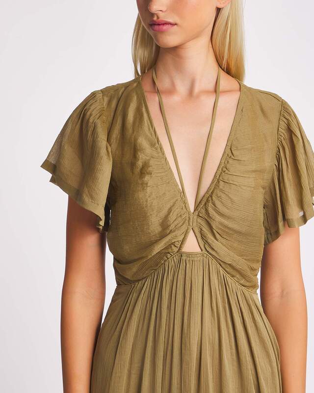 Isabel Marant Dress Agathe Khaki FR 42 (EUR 40)