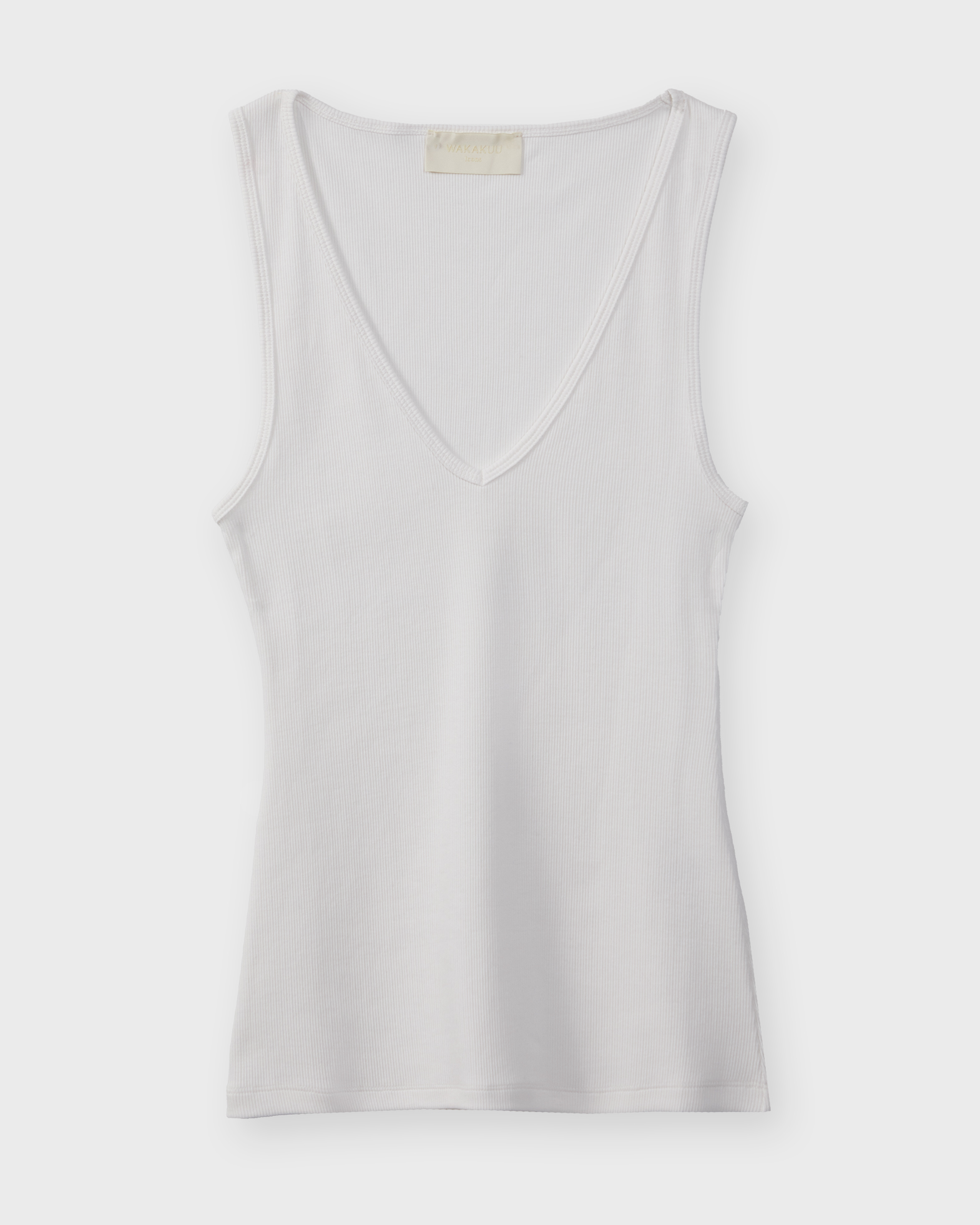 Wakakuu Icons Women's White Lotus Rib Tank Top Vit Xs