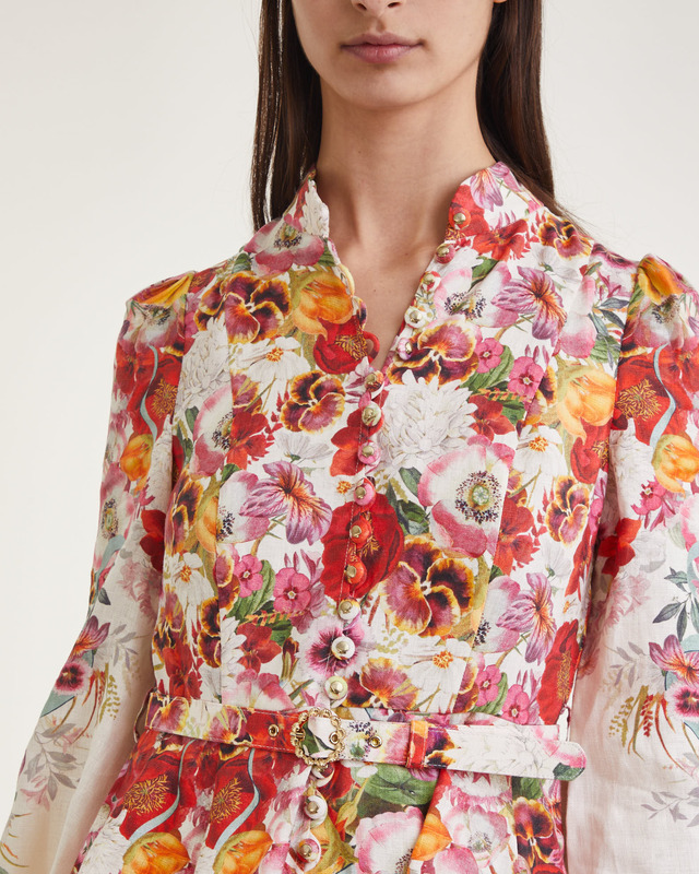 Zimmermann  Klänning Wonderland Buttoned Mini Rosa 2 (M-L)