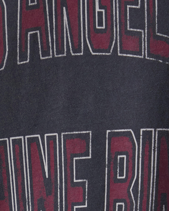 Anine Bing T-shirt Johnny Cropped  Washed black XS