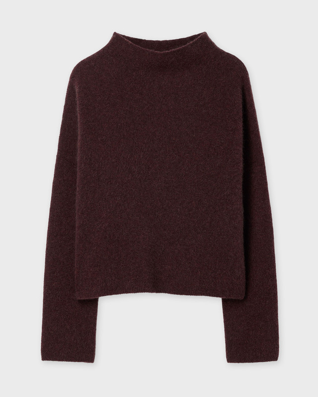 Filippa K Sweater Mika Yak Funnelneck Burgundy  M