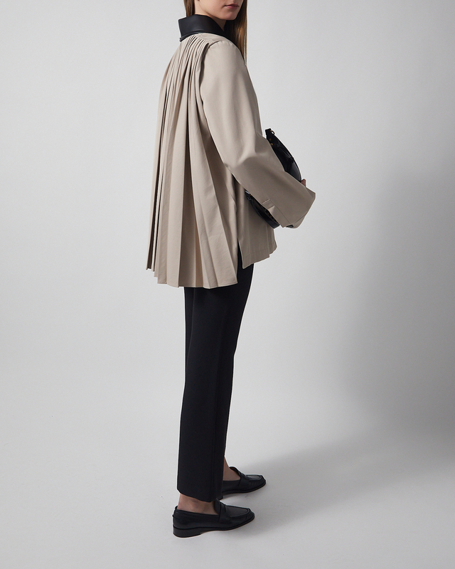 Sportmax Jacket Pleated Overshirt Beige IT 40 (EUR S-M)