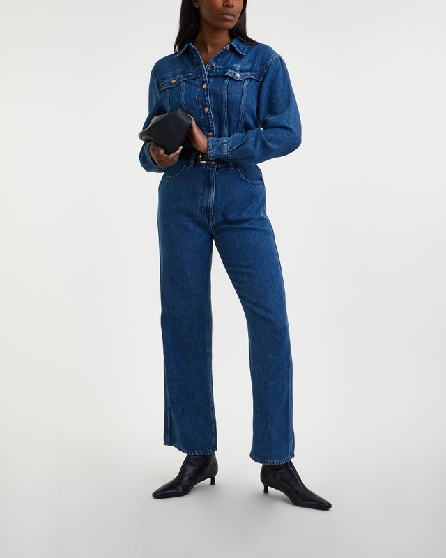 7 For All Mankind Jumpsuit Western Dolly Mörkblå M