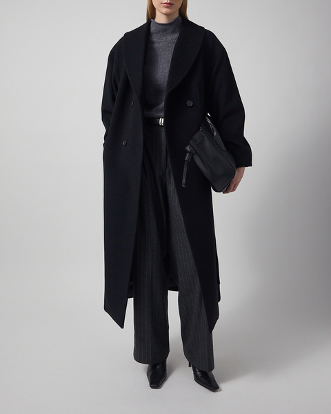 Coat relaxed wool Black 2