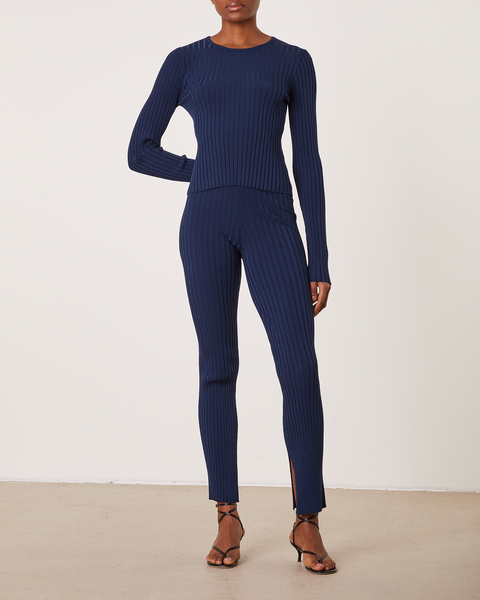 Leggings Rib Knit Navy 1