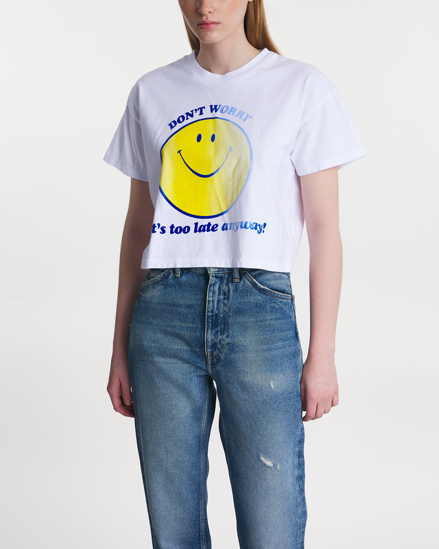 Mother Denim T-shirt The Grab Bag Crop  White XL