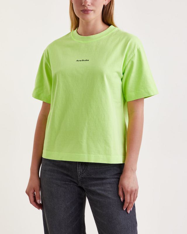Acne Studios T-Shirt Cotton Logo  Grön XS