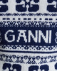Ganni Sweater Logo Wool Mix Sky captain L