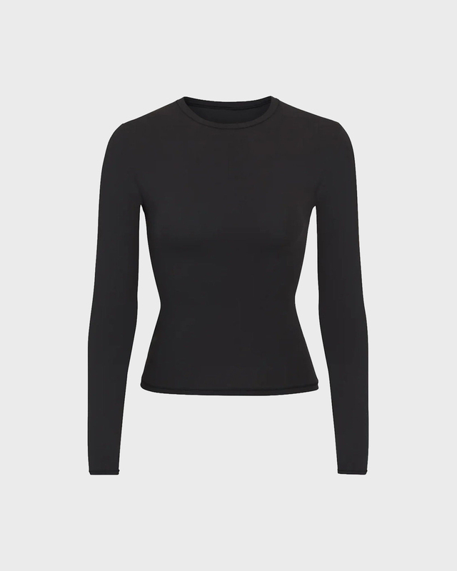 Skims Langærmet T-shirt Fits Everybody Onyx 861