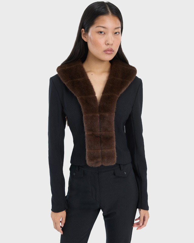 ROTATE FAUX FUR COLLAR CARDIGAN 40