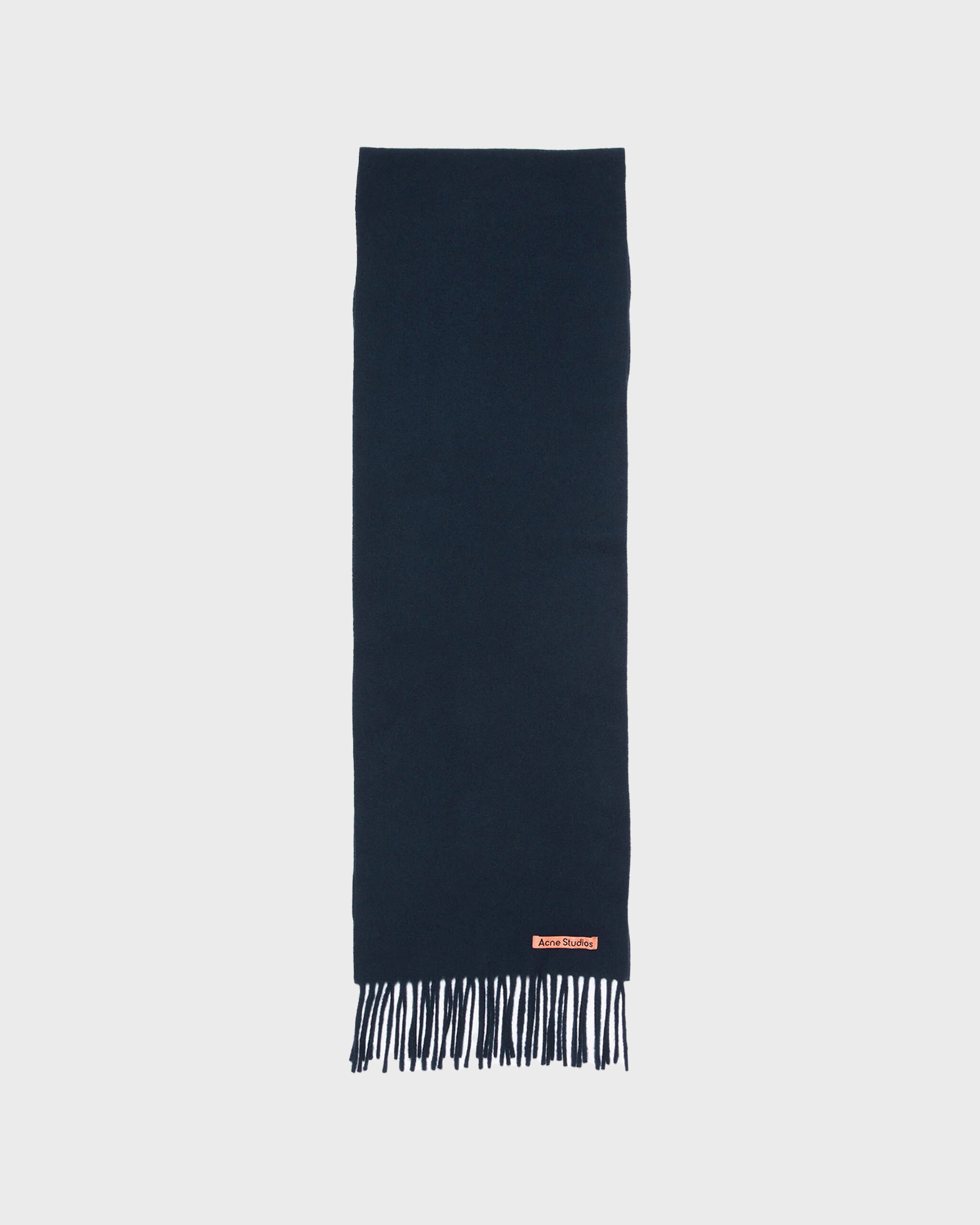 Acne Studios Women's Navy Scarf Fringe Wool Skinny Onesize