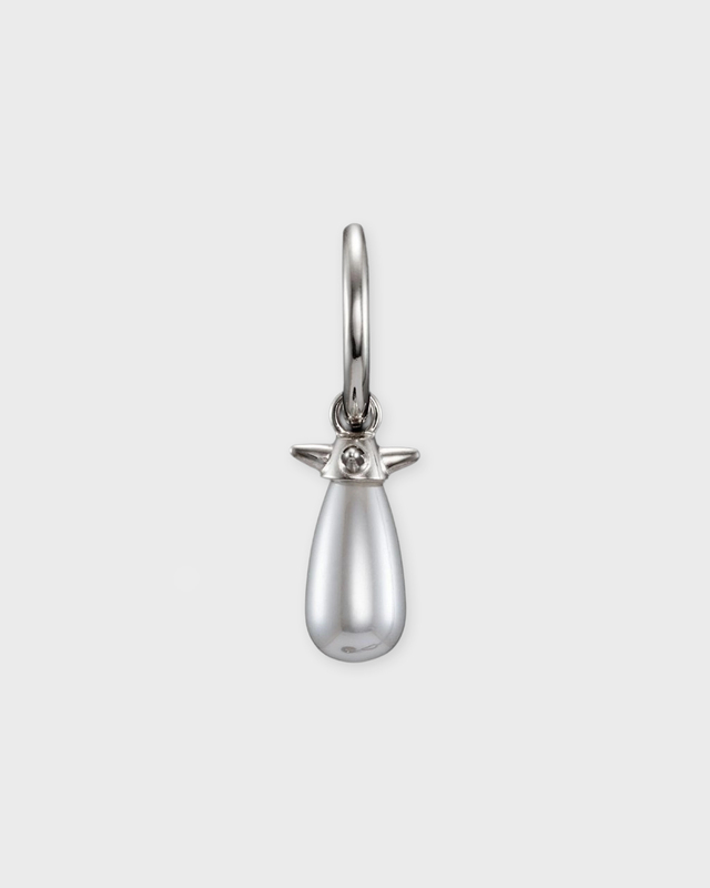 Maria Nilsdotter Earring Pearl Tear  Silver ONESIZE