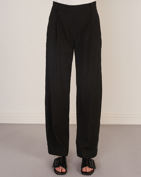 Byxa Pleat Front Pull On Svart 1