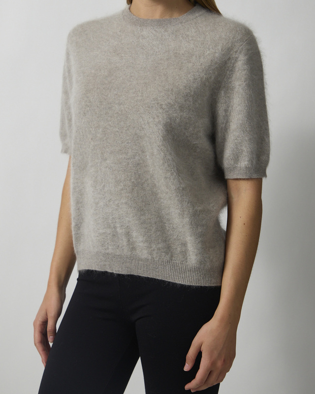 Soft Goat T-skjorte Brushed Short Sleeve Greige L