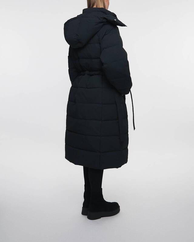 GANNI Jacka Tech Seersucker Puffer Svart XXS/XS