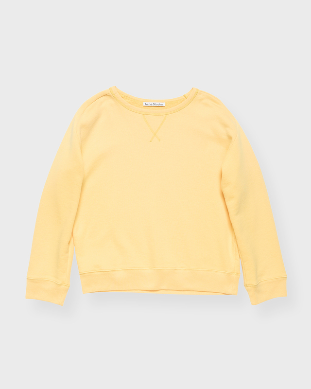 Acne Studios Sweatshirt Washed Logo Light yellow S-M
