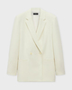 Theory Kavaj Relaxed Double-Breasted Crepe Beige US 8 (EUR 40)
