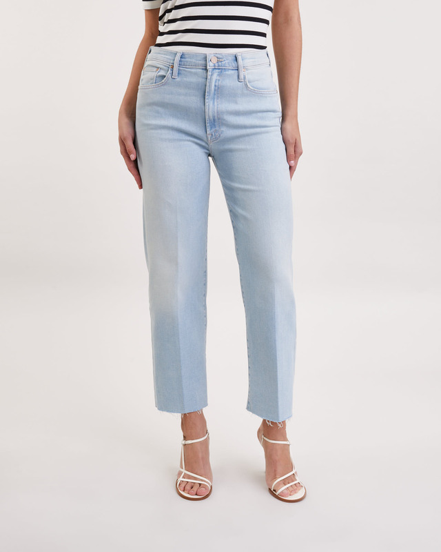 Mother Denim Jeans Ramble Zip Ankle Fray Denim 29