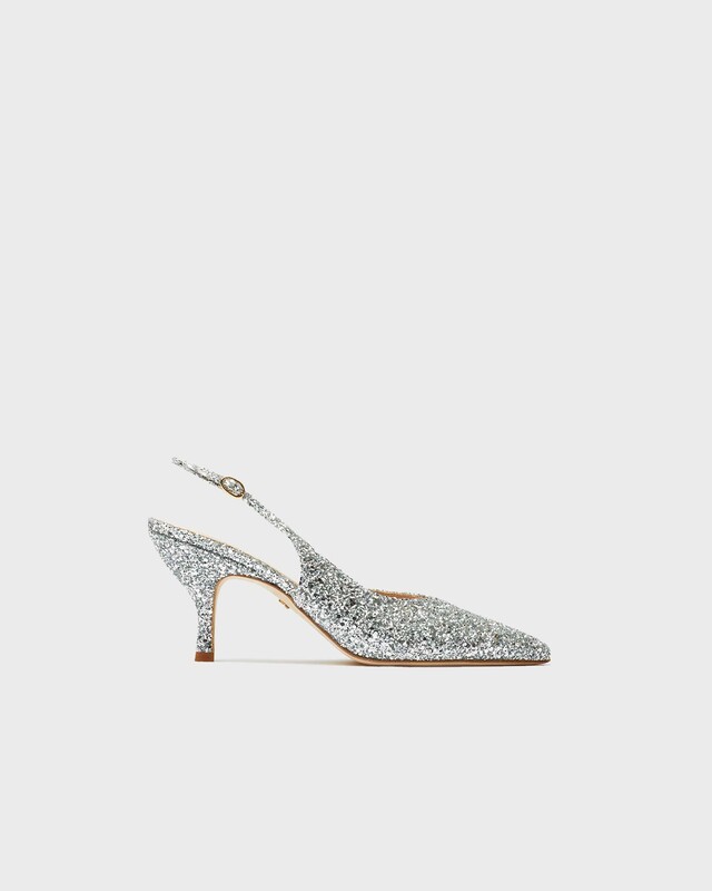 sania d'mina Heels Elena Glitter Silver EUR 36