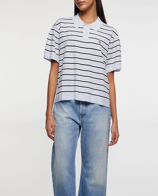 The Garment Top Polo Madison Tennis Print UK 12 (EUR 40)