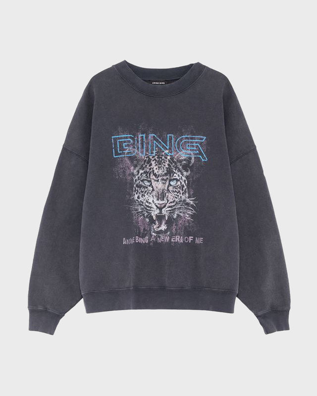 Anine Bing Genser MILES LEOPARD MUSE - WASHED BLACK XS