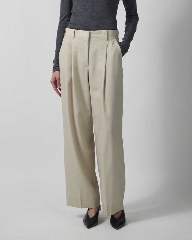 Dagmar Bukser Relaxed Wool Cream 36