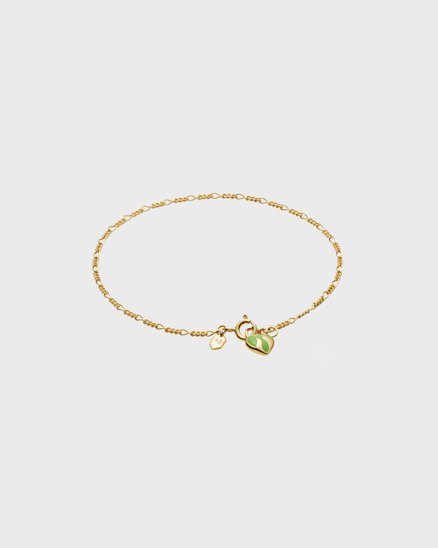 Maria Black Halo Bracelet Small Green Gold HP Guld ONESIZE