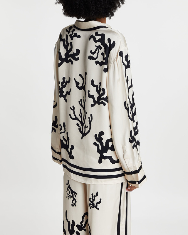 Malina Shirt Meya Wide Fit Vit/svart XL