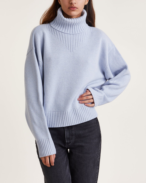 Sweater Wool Turtleneck  Ljusblå 1