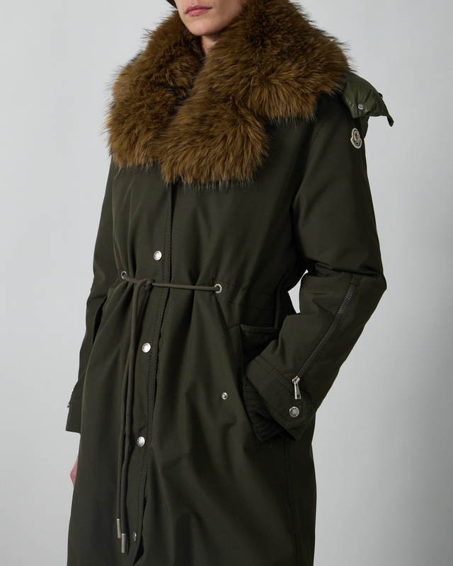 Moncler Parka Halicte Long Mørkegrøn MONCLER 3 (M/L)