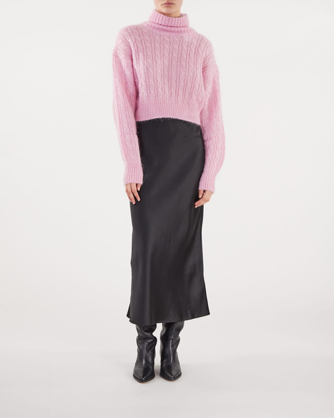 Highneck cropped Pullover Lila 2