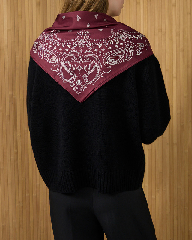 Le Scarf Skjerf Paisley Vinrød 65x65 ONESIZE