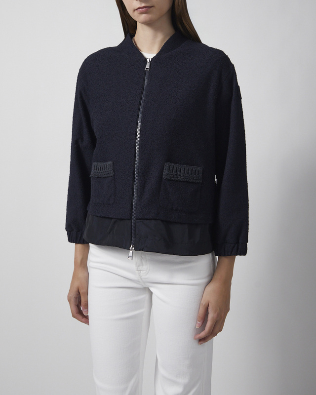 Moncler Cardigan Zip Up Navy M