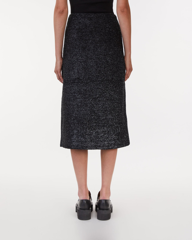 Ganni Skirt Sparkle Wrap Midi  Black 38