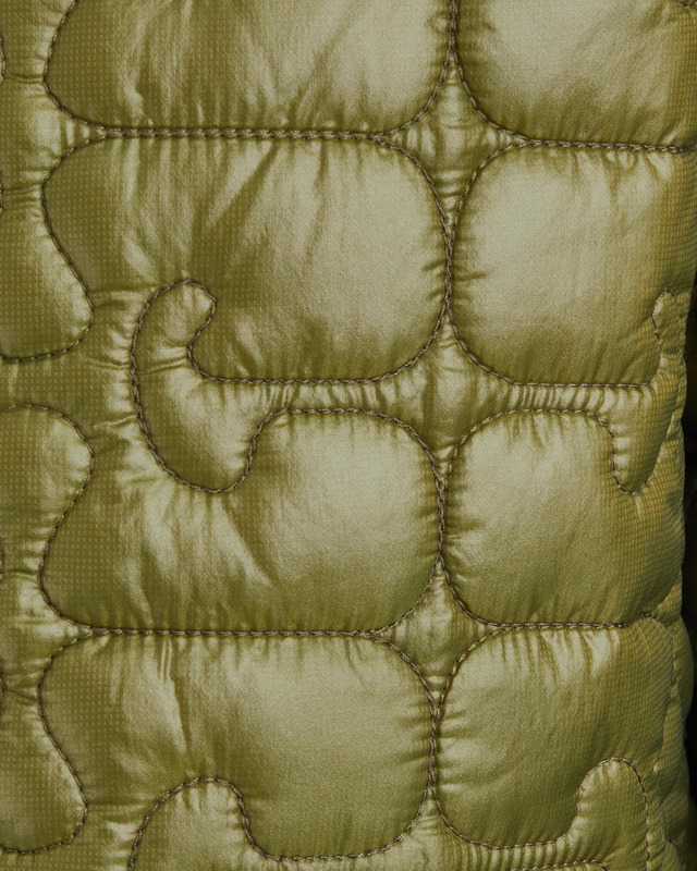 Ganni Jacket Shiny Quilt  Green 34