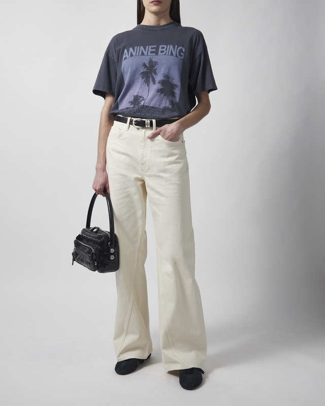 Anine Bing T-skjorte Cade Tee Palms Grey XS
