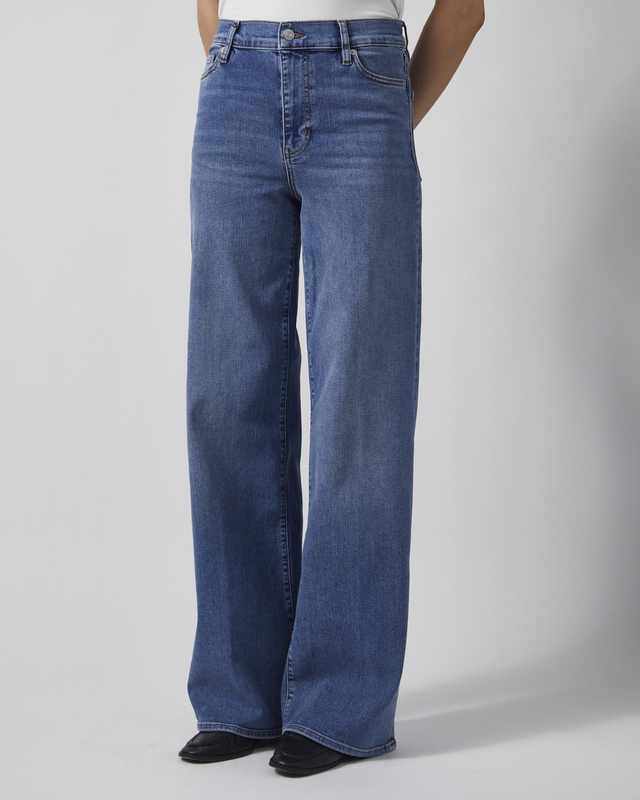Frame Jeans Le Slim Palazzo Long Gossamer Washed Blue 28