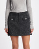 Self-Portrait Skirt Mini Textured Denim Black UK 6 (EUR 34)