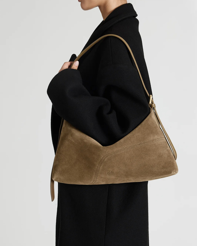 ATP Atelier Skuldertaske Castellare Loden Suede/Vacchetta Olive Green ONESIZE