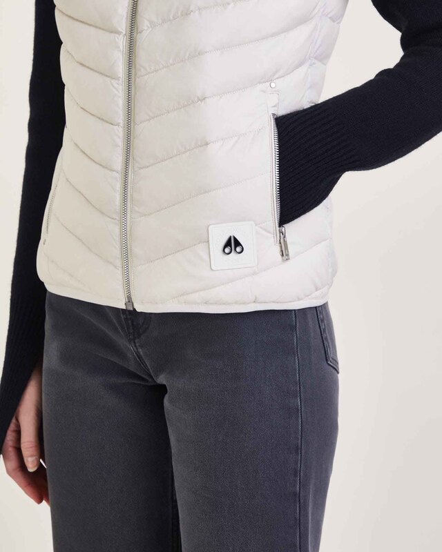 Moose Knuckles Air Down Vest  Offwhite XS