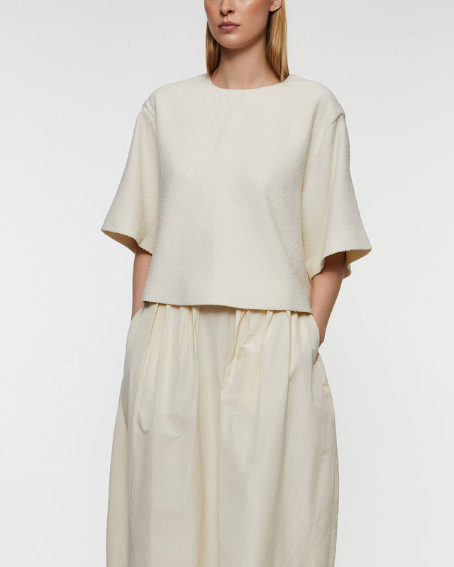 Dagmar T-shirt Woven Bouclé White 40