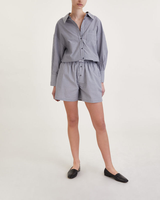 Anine Bing Shorts Liam Boxer Grå/vit XS