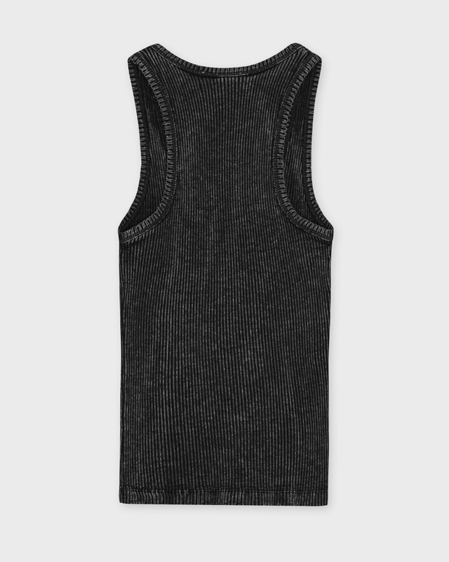 Ganni Top Heavy Rib Jersey Tank Washed black XL