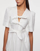 GANNI Klänning Washed Stretch Cotton Strap Midi Vit 40