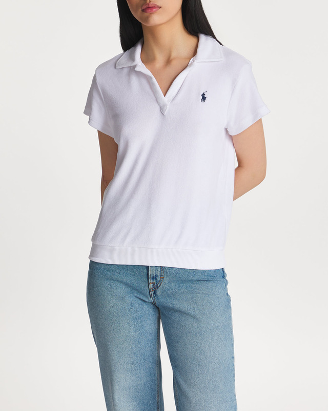 Polo Ralph Lauren Shirt Shrunken Fit Terry Polo White XS