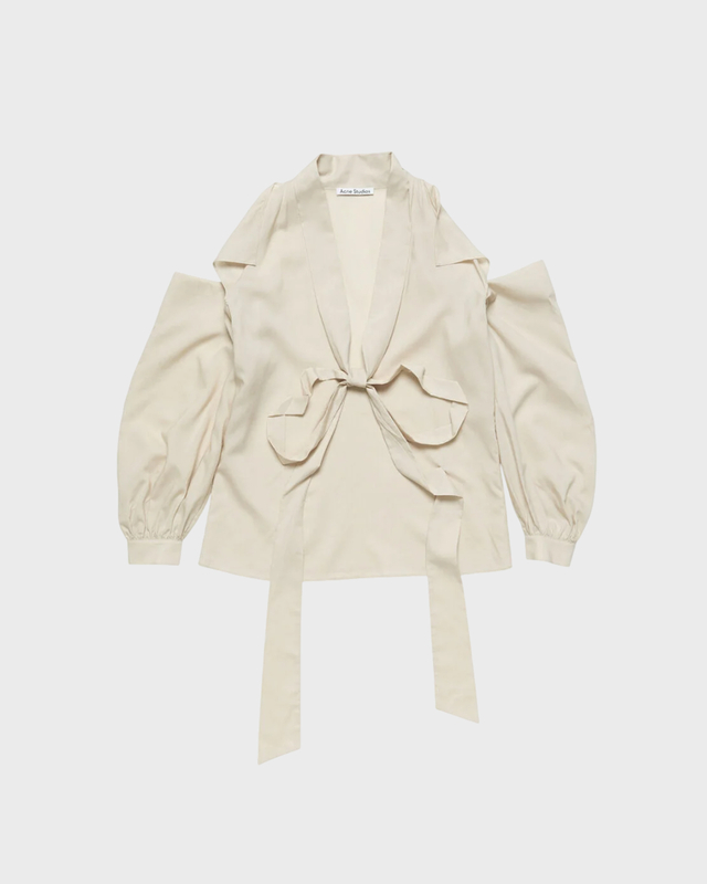 Acne Studios Blouse Cut-Out Bow Light beige 38