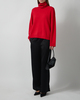 Soft Goat Striktrøje Folded Turtleneck Red M