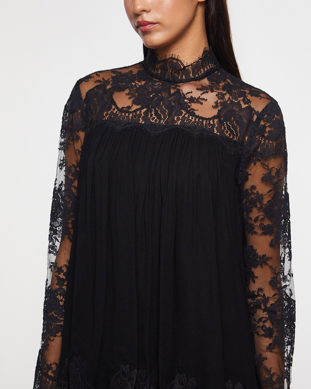 Zimmermann Hypnotic Lace Yoke Top Black 2 (M-L)